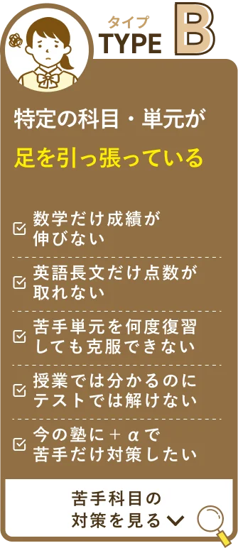 TYPE B：単科特別講座