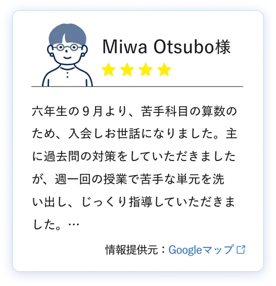 お客様の声 Miwa Otsubo様