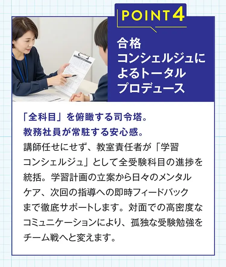 合格コンシェルジュによるトータルプロデュース